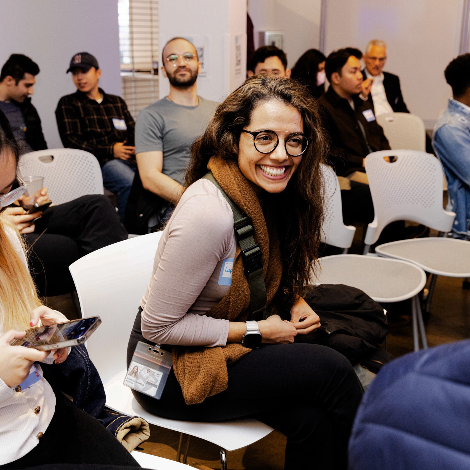 Students sitting in a Harvard i-Lab workshop