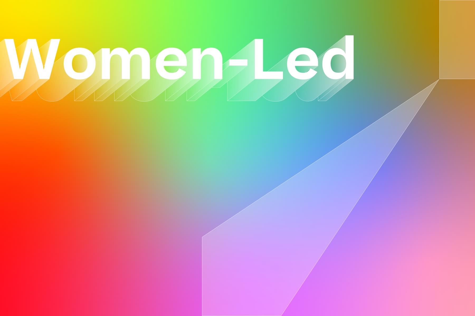Graphic image with words Women-Led #womenledwednesdays